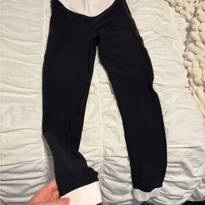 Black Leggings with brown stripe detail